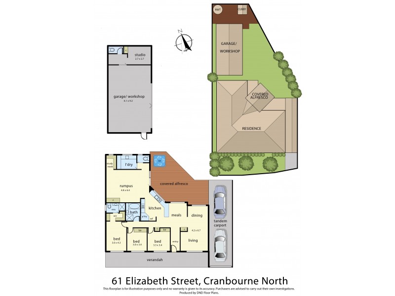 61 Elizabeth Street, Cranbourne North VIC 3977 Floorplan