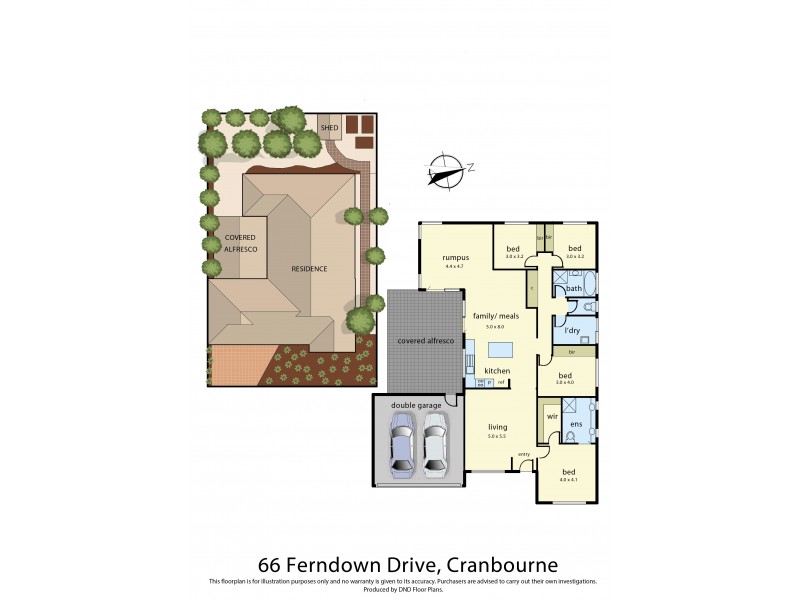 66 Ferndown Drive, Cranbourne VIC 3977 Floorplan
