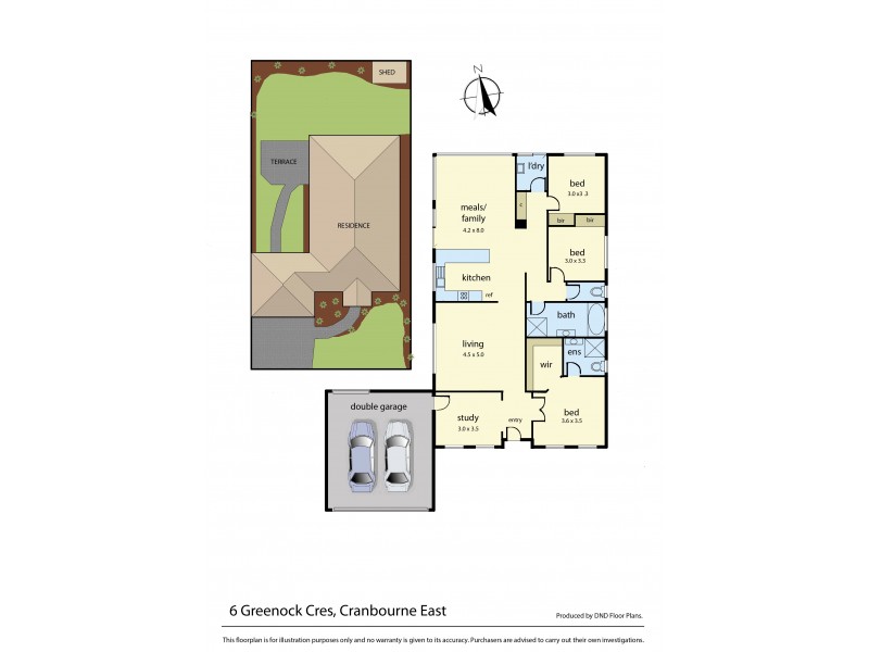 6 Greenock Crescent, Cranbourne East VIC 3977 Floorplan
