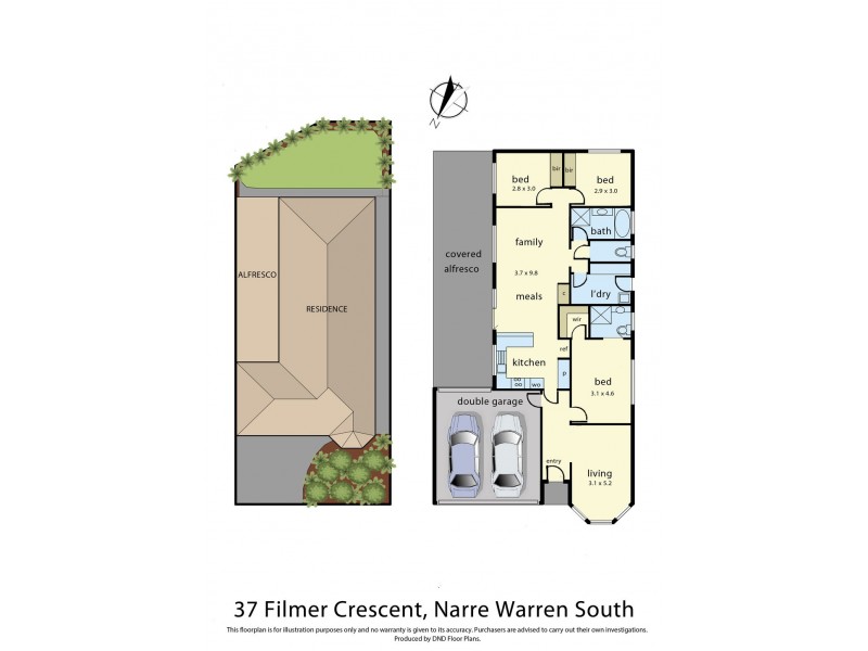 37 Filmer Crescent, Narre Warren South VIC 3805 Floorplan