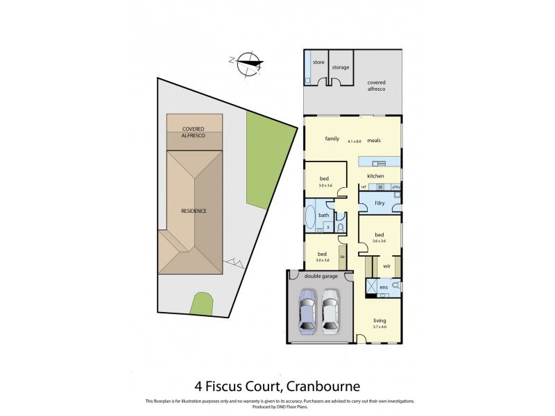 4 Fiscus Court, Cranbourne VIC 3977 Floorplan
