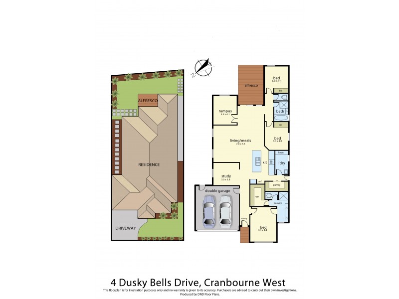 4 Dusky Bells Drive, Cranbourne West VIC 3977 Floorplan