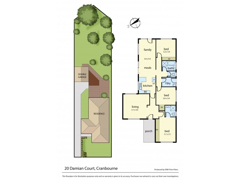 20 Damian Court, Cranbourne VIC 3977 Floorplan