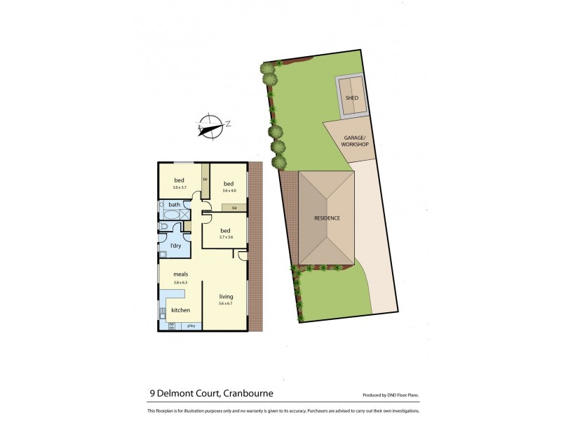 9 Delmont Court, Cranbourne VIC 3977 Floorplan