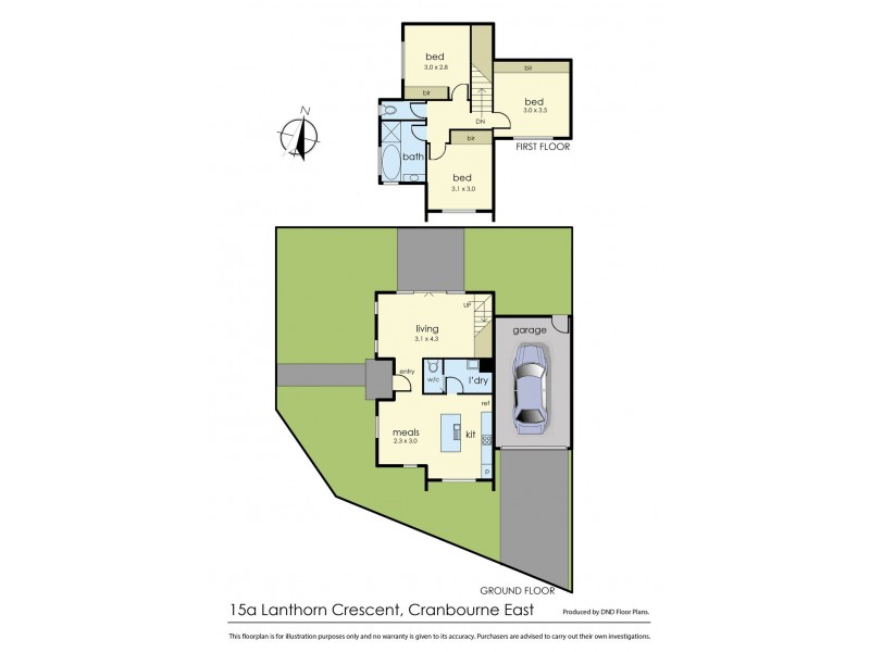 1/15 Lanthorn Crescent, Cranbourne East VIC 3977 Floorplan