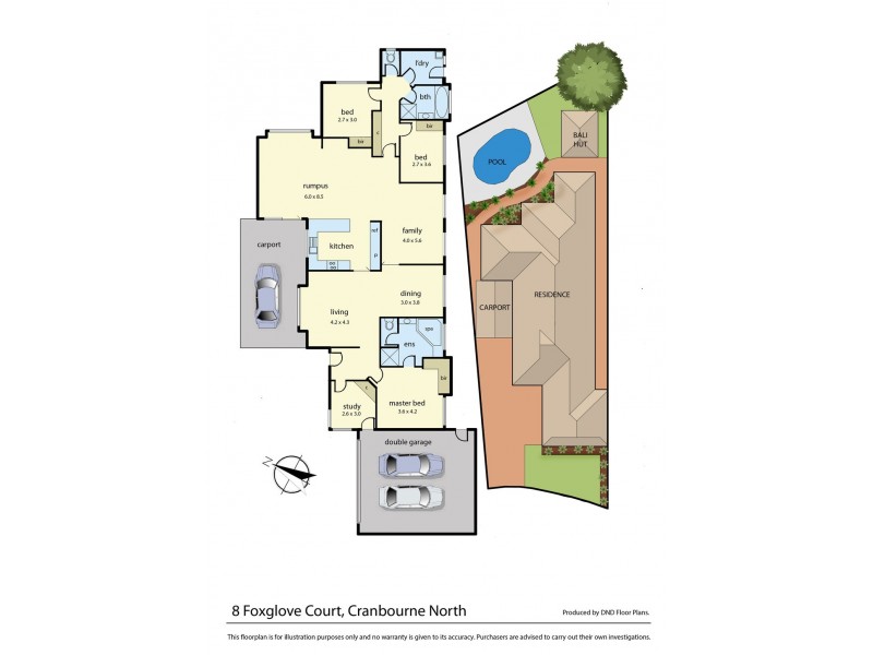 8 Foxglove Court, Cranbourne North VIC 3977 Floorplan