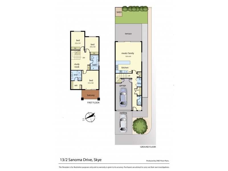13/2 Sanoma Drive, Skye VIC 3977 Floorplan