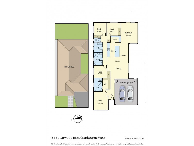54 Spearwood Rise, Cranbourne West VIC 3977 Floorplan