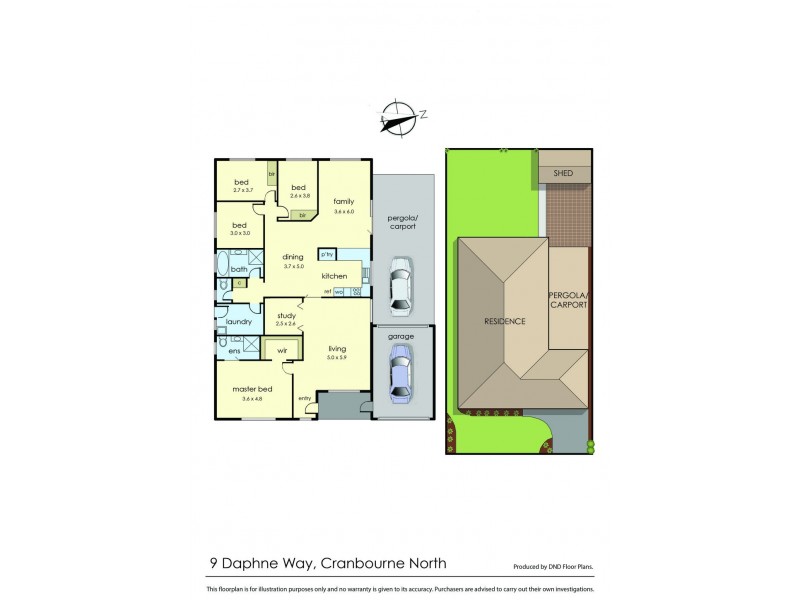 9 Daphne Way, Cranbourne North VIC 3977 Floorplan