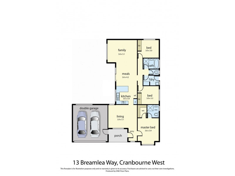 13 Breamlea Way, Cranbourne West VIC 3977 Floorplan