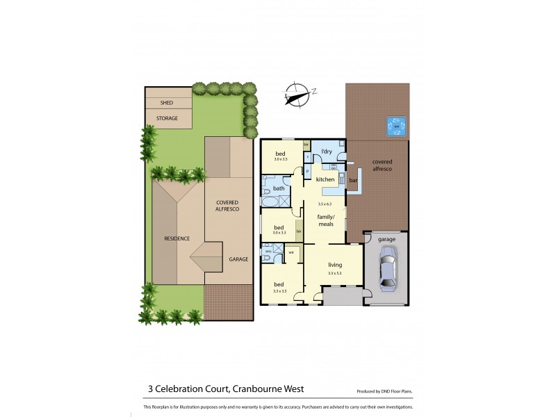 3 Celebration Court, Cranbourne West VIC 3977 Floorplan