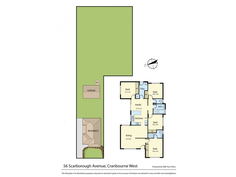 56 Scarborough Avenue, Cranbourne West VIC 3977 Floorplan