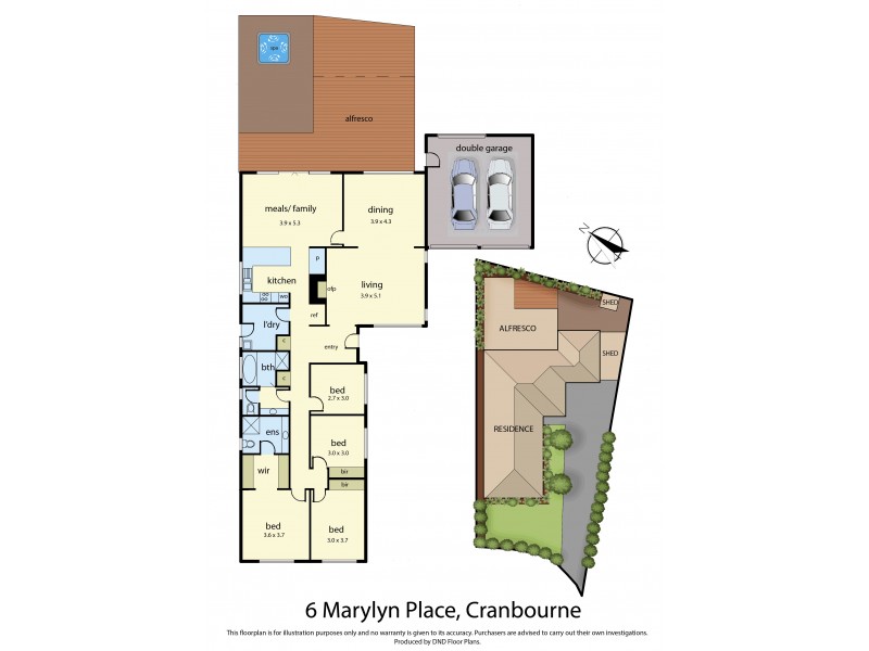 6 Marylyn Place, Cranbourne VIC 3977 Floorplan