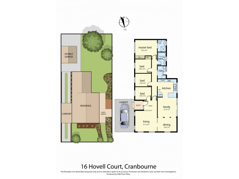 16 Hovell Court, Cranbourne VIC 3977 Floorplan