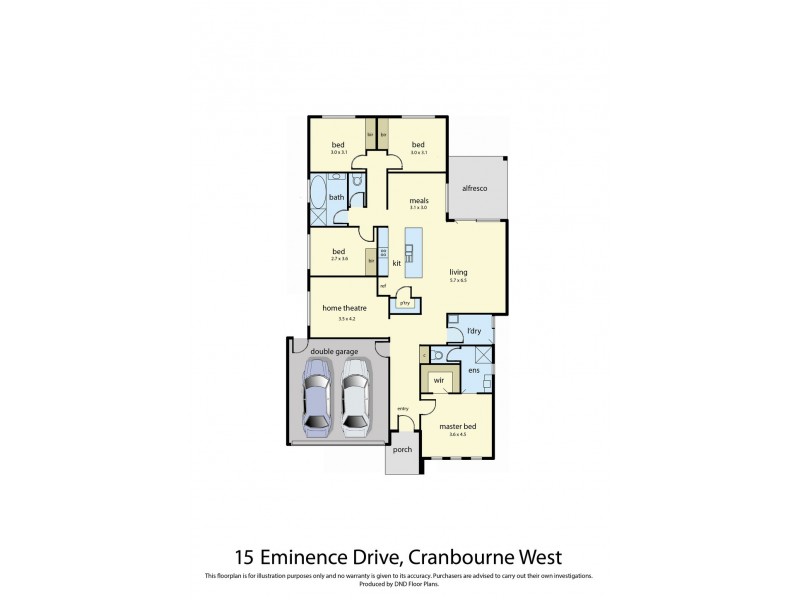 15 Eminence Drive, Cranbourne West VIC 3977 Floorplan