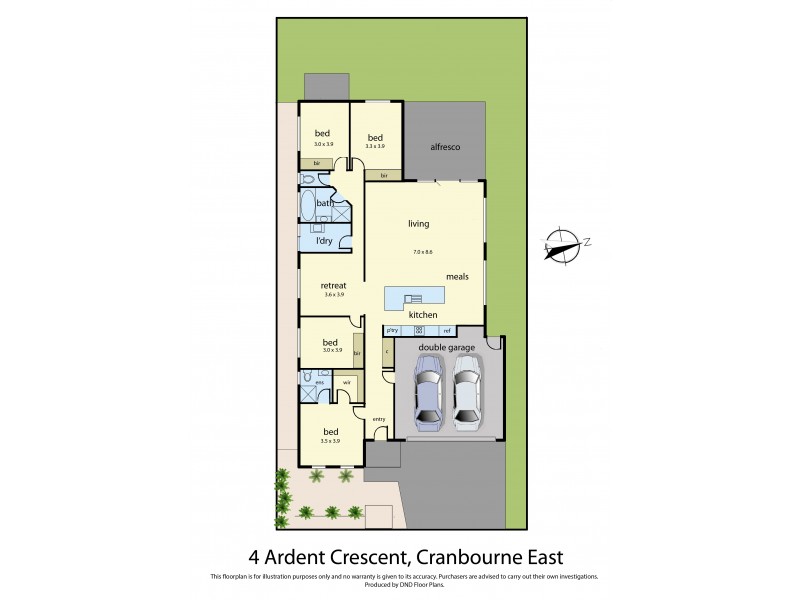 4 Ardent Crescent, Cranbourne East VIC 3977 Floorplan