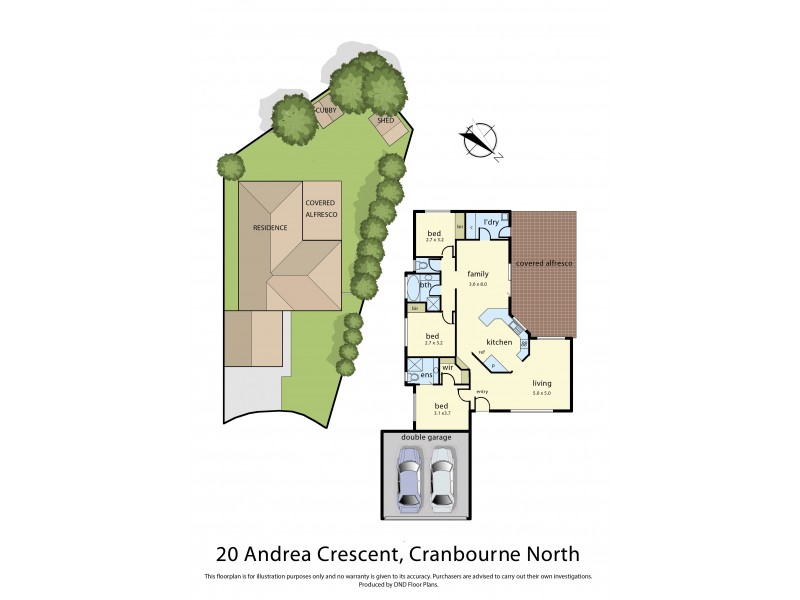 20 Andrea Crescent, Cranbourne North VIC 3977 Floorplan