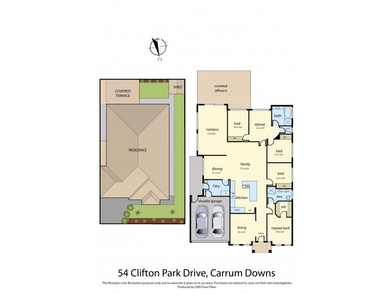 54 Clifton Park Drive, Carrum Downs VIC 3201 Floorplan