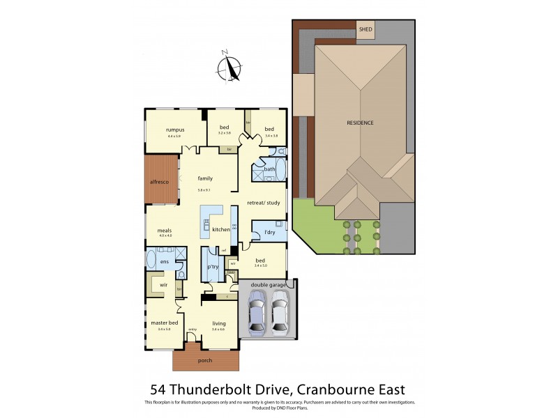 54 Thunderbolt Drive, Cranbourne East VIC 3977 Floorplan