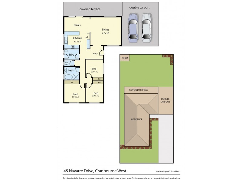 45 Navarre Drive, Cranbourne West VIC 3977 Floorplan