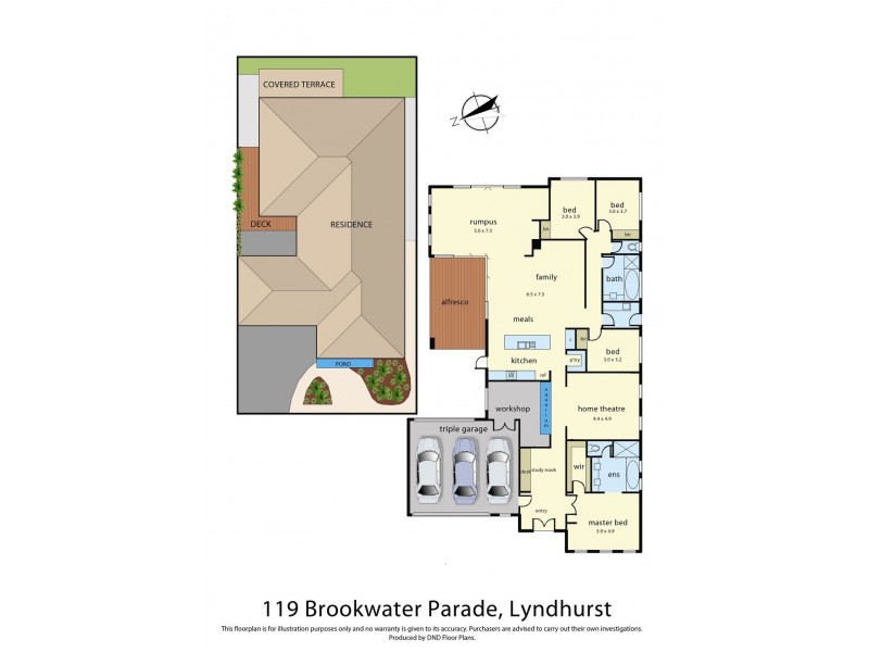 119 Brookwater Parade, Lyndhurst VIC 3975 Floorplan
