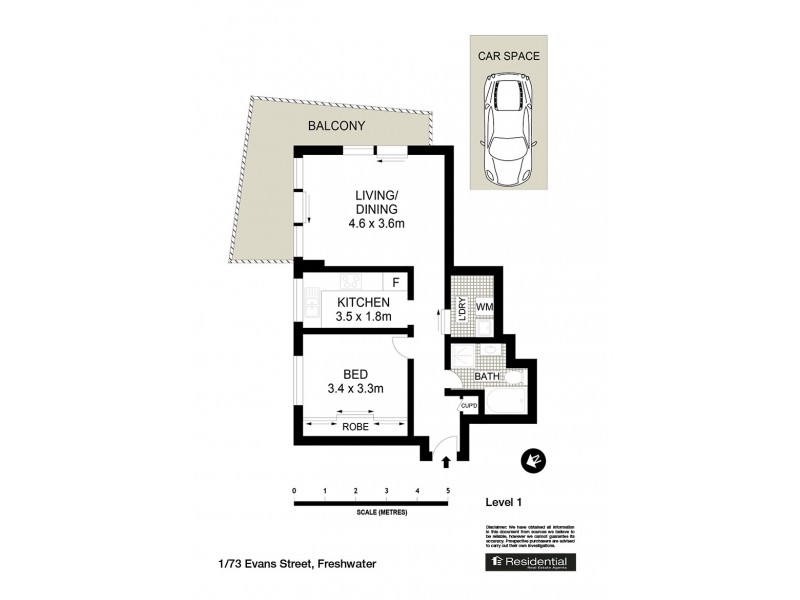1/73 Evans Street, Freshwater NSW 2096 Floorplan