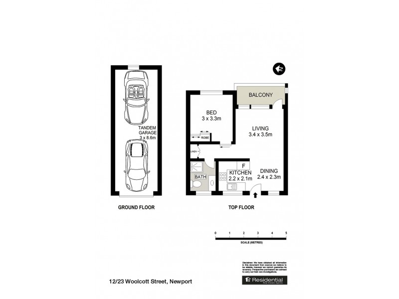 12/23 Woolcott Street, Newport NSW 2106 Floorplan