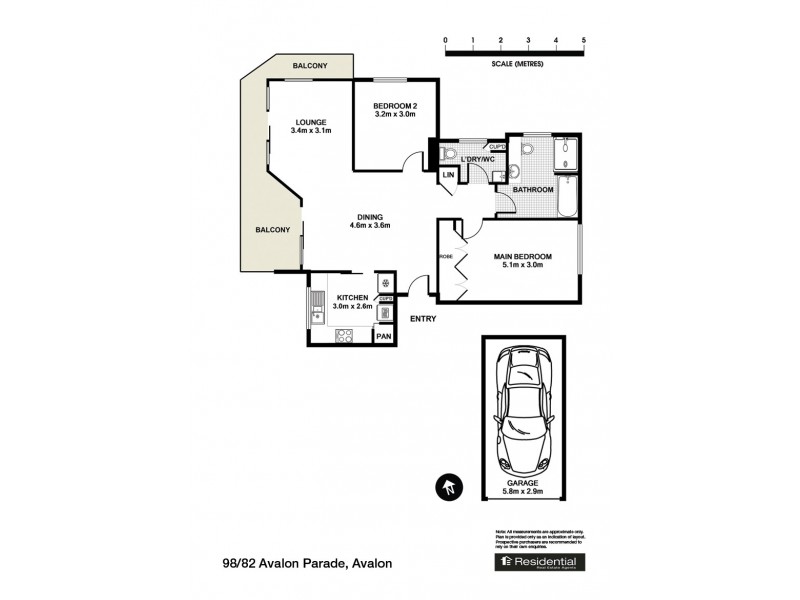 98/82 Avalon Parade, Avalon Beach NSW 2107 Floorplan