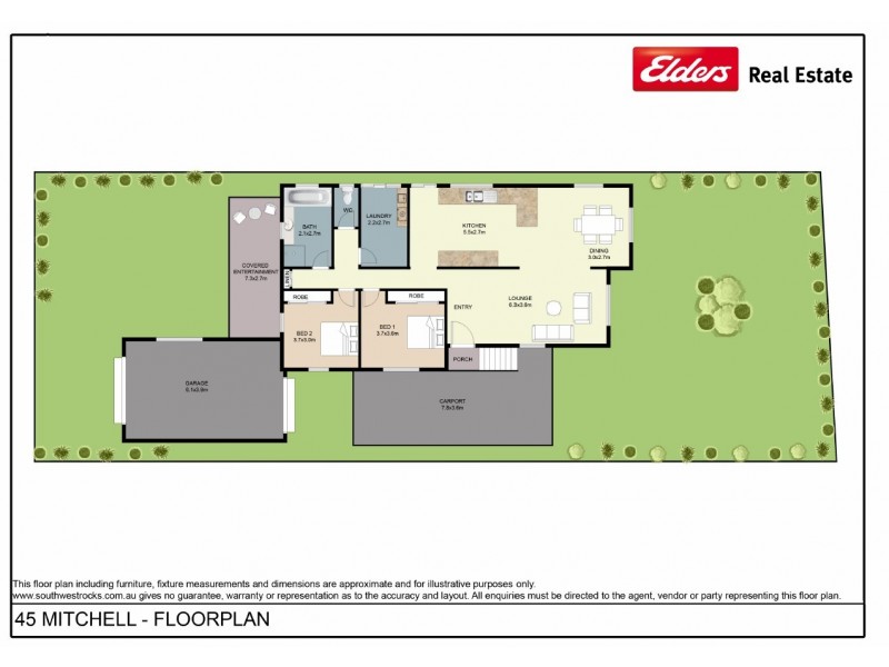 45 Mitchell St, South West Rocks NSW 2431 Floorplan