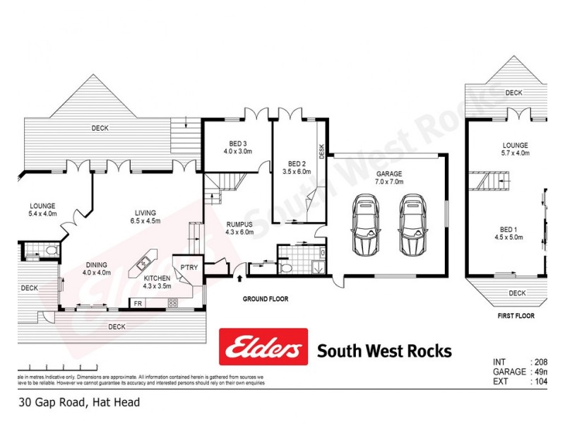 130 Gap Rd, Hat Head NSW 2440 Floorplan