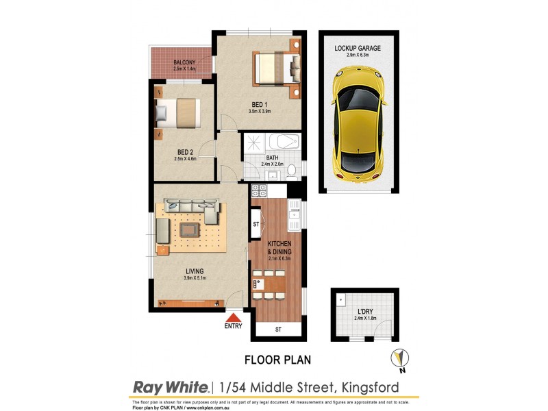 1/54 Middle Street, Kingsford NSW 2032 Floorplan