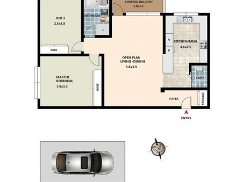 6/68 Mascot Drive, Eastlakes NSW 2018 Floorplan
