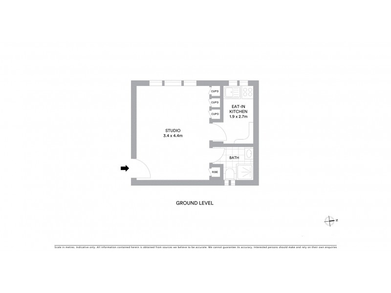 1/127A Barker Street, Kingsford NSW 2032 Floorplan
