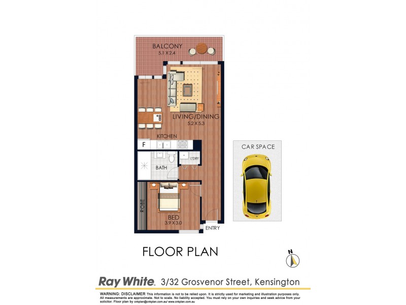 3/32-34 Grosvenor Street, Kensington NSW 2033 Floorplan