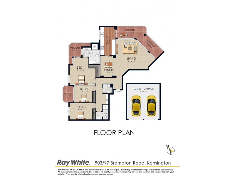 903/97 Brompton Road, Kensington NSW 2033 Floorplan