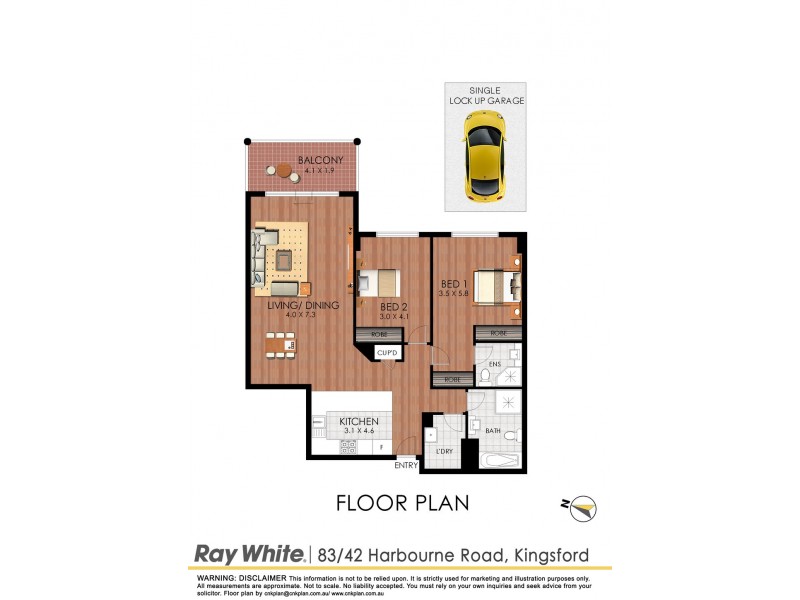83/42 Harbourne Road, Kingsford NSW 2032 Floorplan