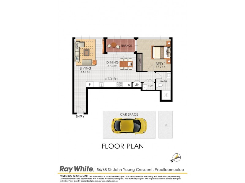 56/68 Sir John Young Crescent, Woolloomooloo NSW 2011 Floorplan