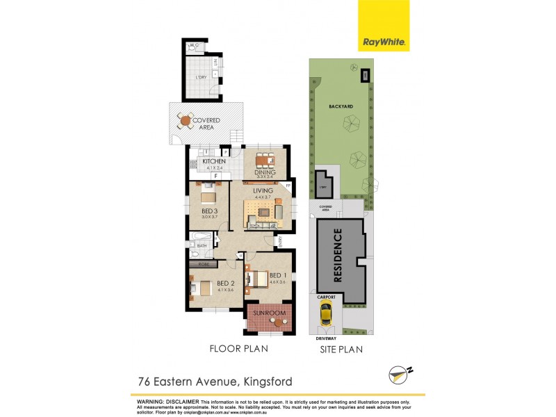 76 Eastern Ave, Kingsford NSW 2032 Floorplan