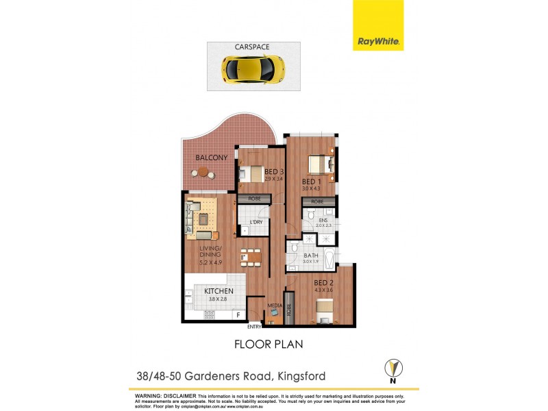38/44-48 Gardeners Road, Kingsford NSW 2032 Floorplan