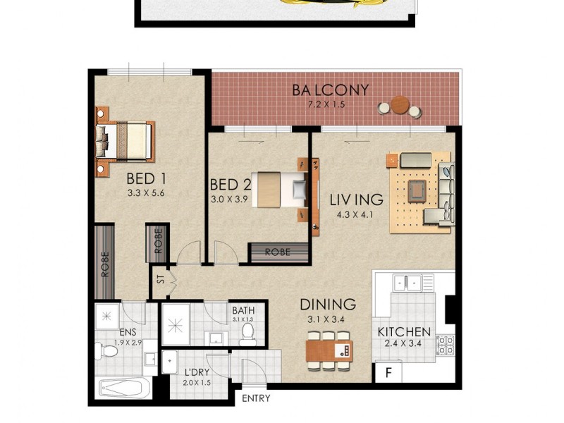 1/79 Boyce Road, Maroubra NSW 2035 Floorplan