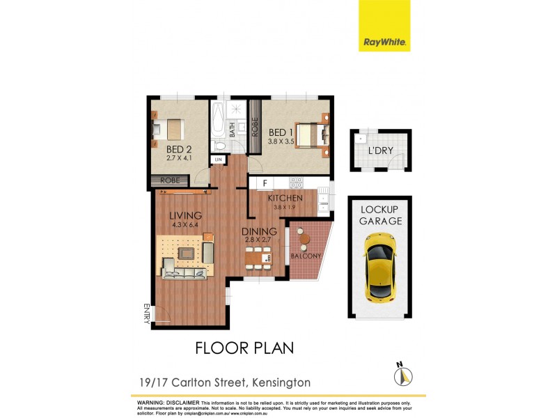 19/11-17 Carlton Street, Kensington NSW 2033 Floorplan