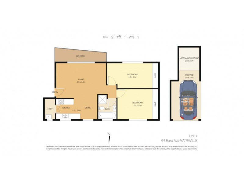 1/64 Baird Ave, Matraville NSW 2036 Floorplan