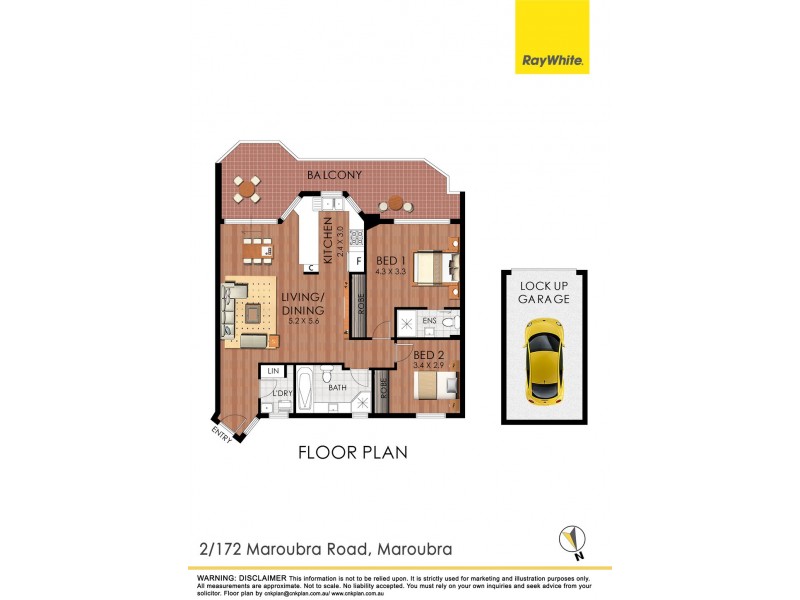 2/172 Maroubra Road, Maroubra NSW 2035 Floorplan