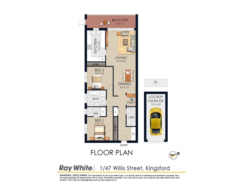 1/47-49 Willis Street, Kingsford NSW 2032 Floorplan