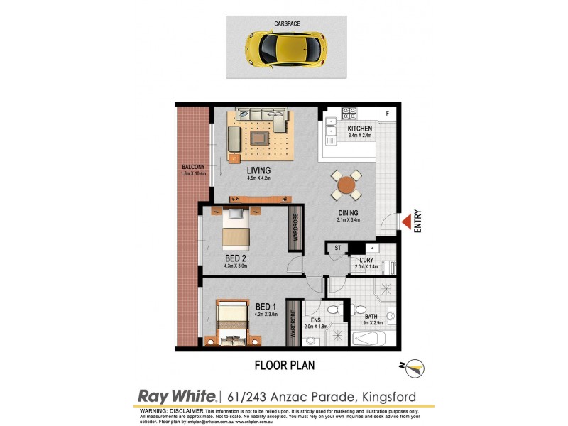 61/243 Anzac Parade, Kingsford NSW 2032 Floorplan