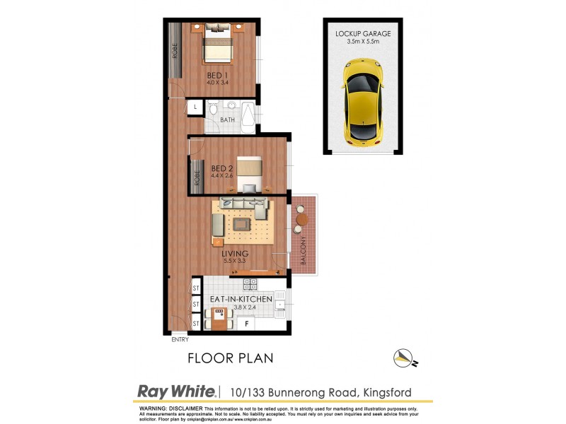 10/133 Bunnerong Road, Kingsford NSW 2032 Floorplan
