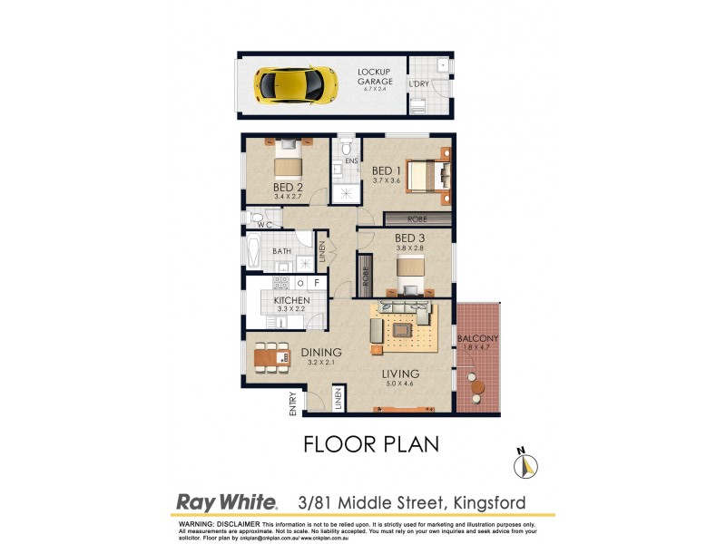 3/81 Middle Street, Kingsford NSW 2032 Floorplan