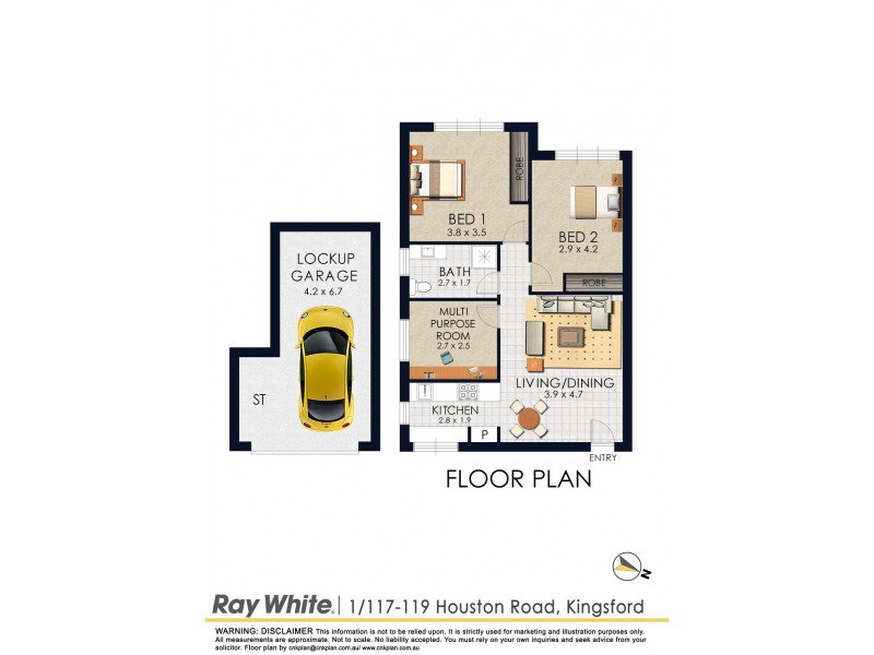 1/117 Houston Rd, Kingsford NSW 2032 Floorplan