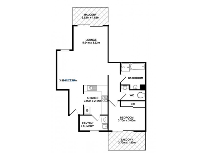 5/1-7 Gloucester Place, Kensington NSW 2033 Floorplan