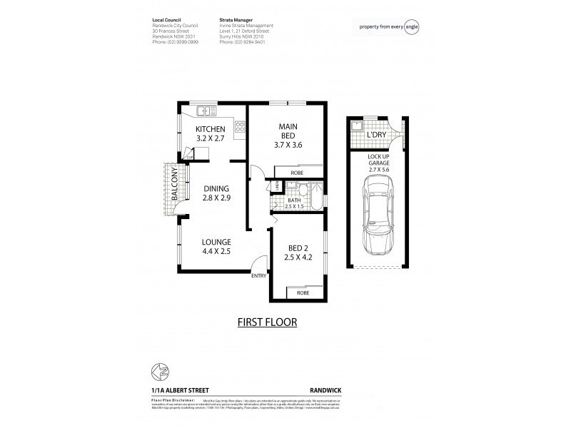 1/1A Albert Street, Randwick NSW 2031 Floorplan